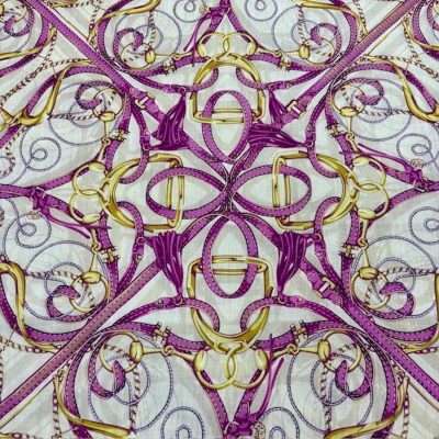 Gucci Zincir Desenli İpeksi Keten Kumaş KZ