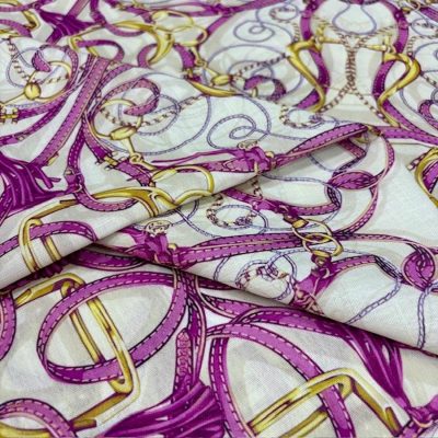 Gucci Zincir Desenli İpeksi Keten Kumaş KZ
