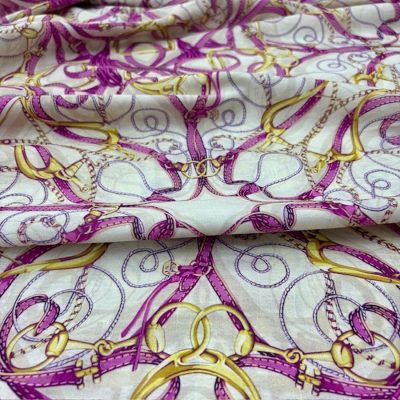 Gucci Zincir Desenli İpeksi Keten Kumaş KZ