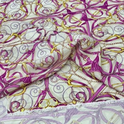 Gucci Zincir Desenli İpeksi Keten Kumaş KZ
