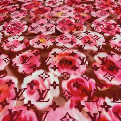 Louis Vuitton Pembe İpeksi Saten Kumaş KZ