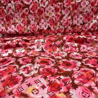 Louis Vuitton Pembe İpeksi Saten Kumaş KZ