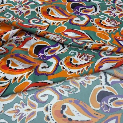 Renkli Etro İpeksi Saten Kumaş KZ