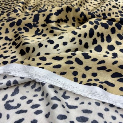 Versace Leopar Filoş İpek Saten Kumaş YVZ