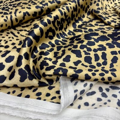 Versace Leopar Filoş İpek Saten Kumaş YVZ