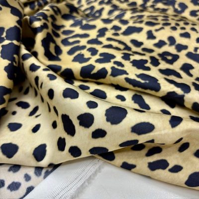 Versace Leopar Filoş İpek Saten Kumaş YVZ