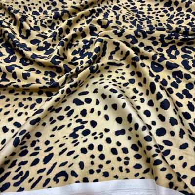 Versace Leopar Filoş İpek Saten Kumaş YVZ