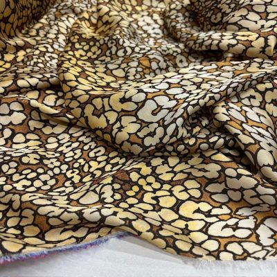 Versace Leopar İpeksi Saten Kumaş KZ