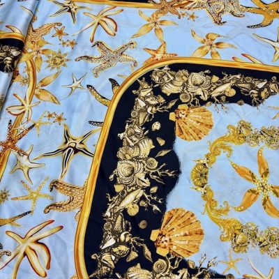 Versace Varaklı İpeksi Saten Kumaş KZ