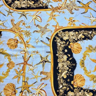 Versace Varaklı İpeksi Saten Kumaş KZ