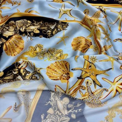 Versace Varaklı İpeksi Saten Kumaş KZ