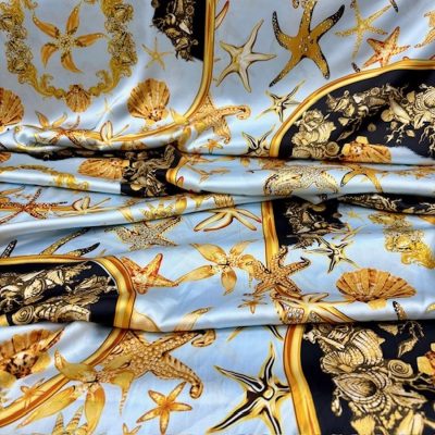 Versace Varaklı İpeksi Saten Kumaş KZ