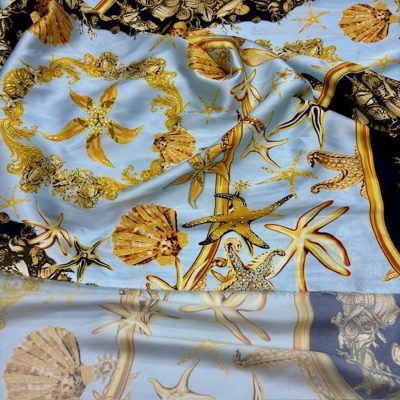Versace Varaklı İpeksi Saten Kumaş KZ
