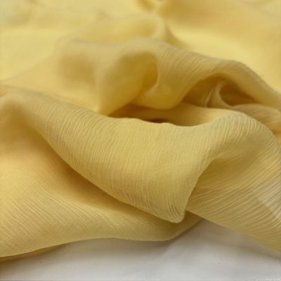 Yoryo %100 Saf İpek Şifon Kumaş Soft Sarı YVZ