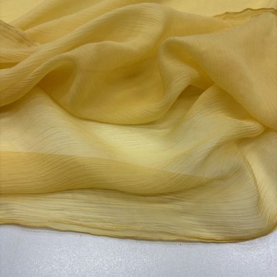 Yoryo %100 Saf İpek Şifon Kumaş Soft Sarı YVZ