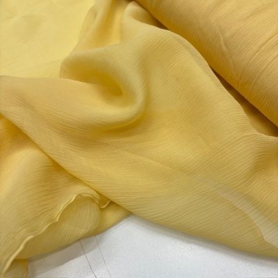 Yoryo %100 Saf İpek Şifon Kumaş Soft Sarı YVZ