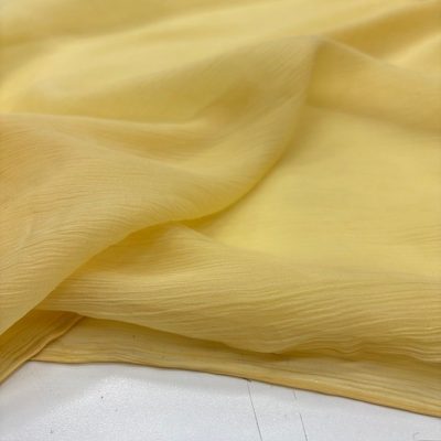 Yoryo %100 Saf İpek Şifon Kumaş Soft Sarı YVZ