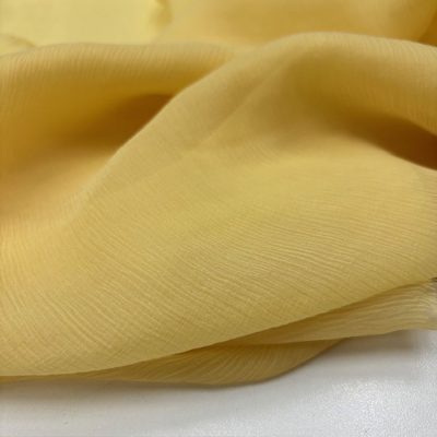 Yoryo %100 Saf İpek Şifon Kumaş Soft Sarı YVZ
