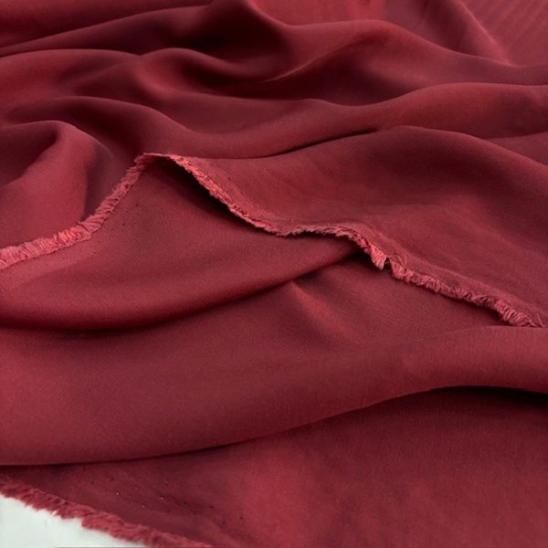 Bordo Akışkan Rayon Cupra Kumaş SYT