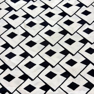 Geometrik Tasarım Jakarlı Pamuklu Cupro Kumaş SRVT