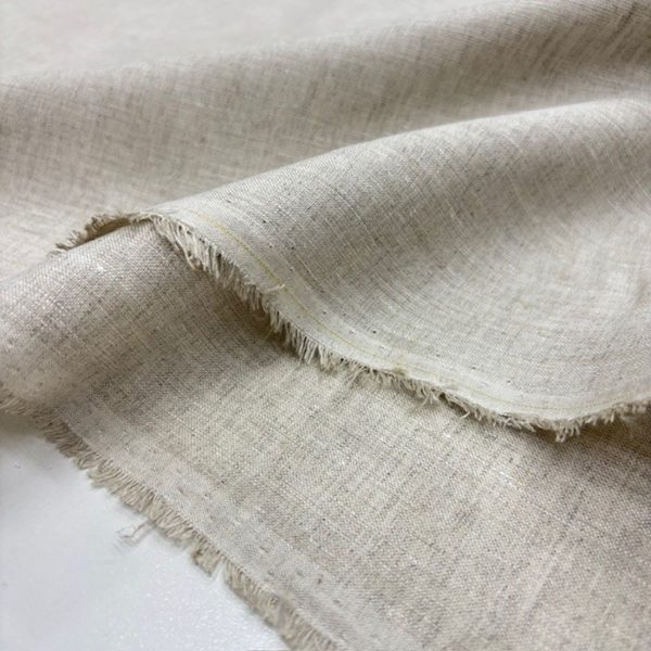 İtalyan Vintage Keten Kumaş Bej