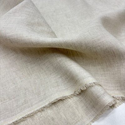 İtalyan Vintage Keten Kumaş Bej