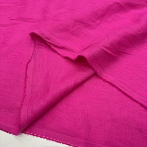 İthal 100% Keten Kumaş Fuşya Pembe
