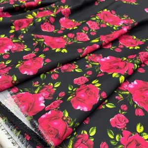 Klasik Dolce Gabbana Desenli Krep Kumaş