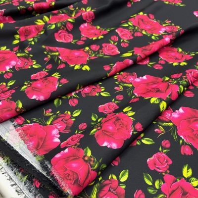 Klasik Dolce Gabbana Desenli Krep Kumaş