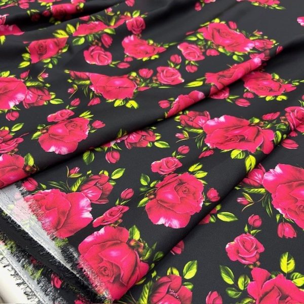 Klasik Dolce Gabbana Desenli Krep Kumaş