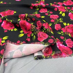 Klasik Dolce Gabbana Desenli Krep Kumaş