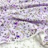 Lila Çiçekli Süper Viskon Kumaş SRVT