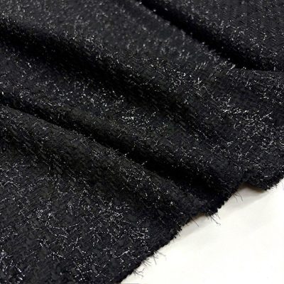 Parıltılı İtalyan Şanel Kumaş Siyah BYR