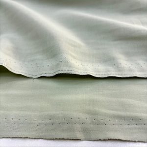 Pastel Soft Yeşil Saf Pamuk Vual Kumaş