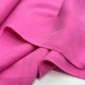Pembe Yıkanmış Cupro Kumaş