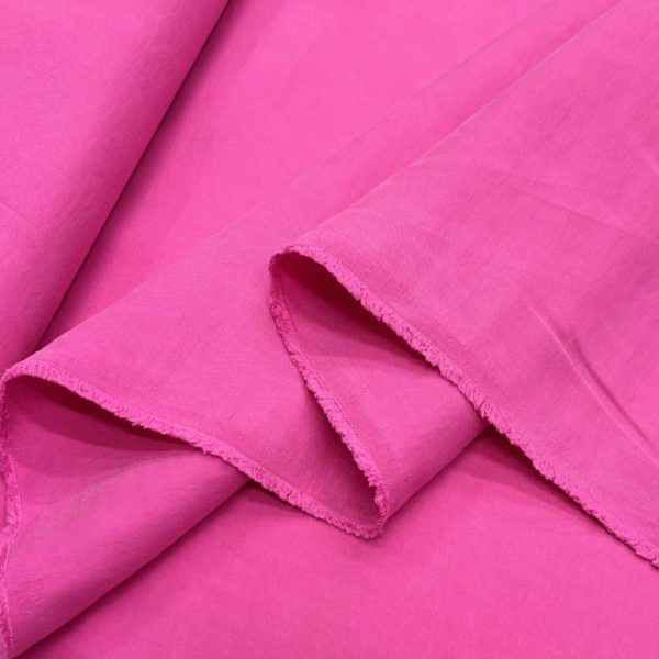 Pembe Yıkanmış Cupro Kumaş