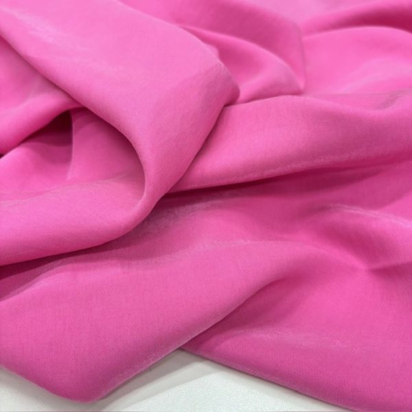 Pembe Yıkanmış Cupro Kumaş
