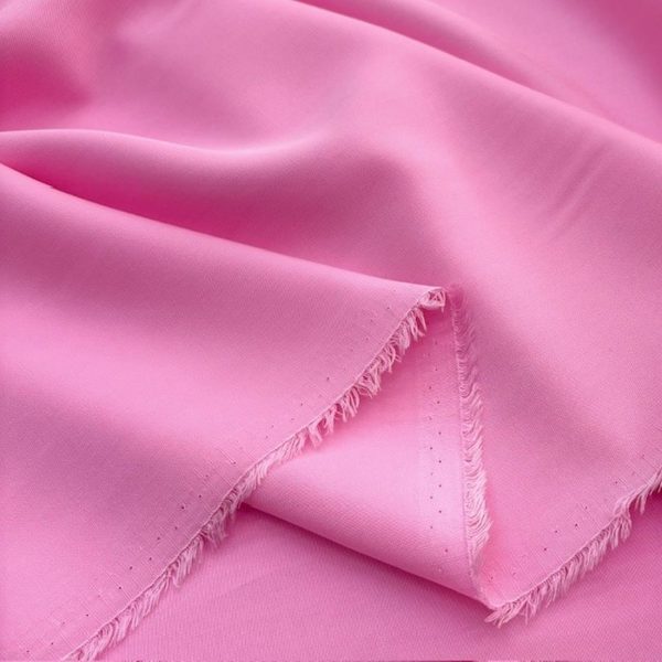Şeker Pembe Pamuklu Cupro Kumaş
