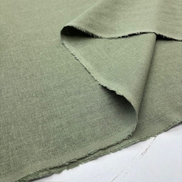 Soft Yeşil Natürel Keten Kumaş SYT