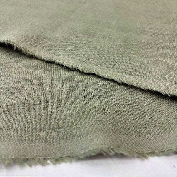 Soft Yeşil Natürel Keten Kumaş SYT