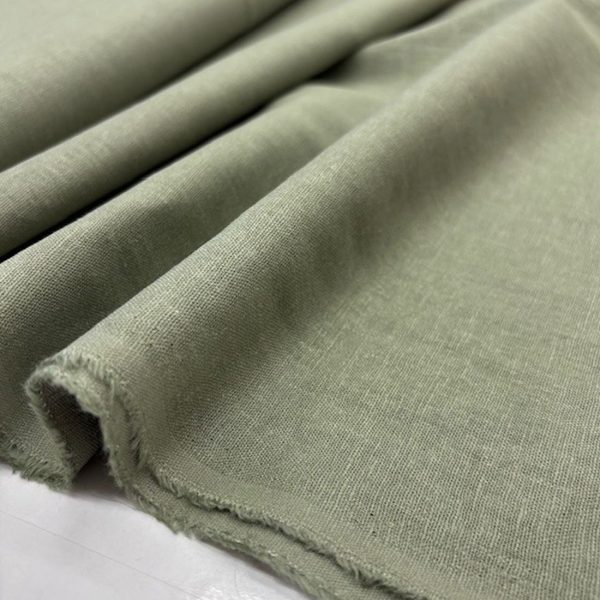 Soft Yeşil Natürel Keten Kumaş SYT