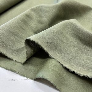 Soft Yeşil Natürel Keten Kumaş SYT