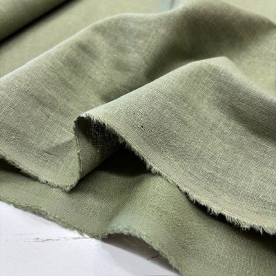 Soft Yeşil Natürel Keten Kumaş SYT