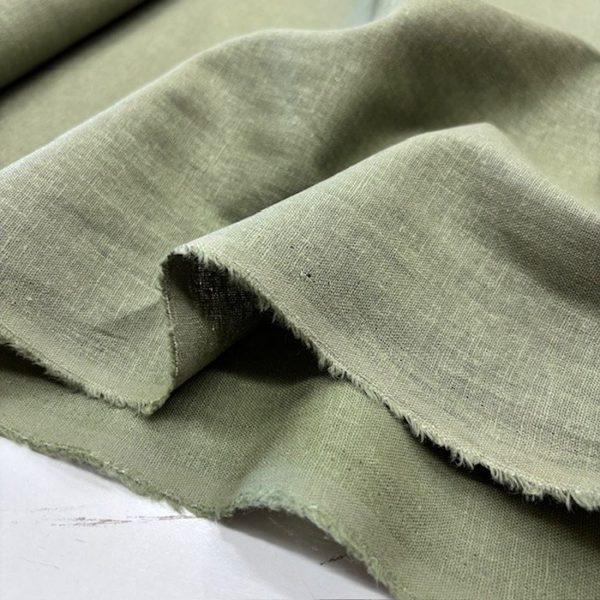 Soft Yeşil Natürel Keten Kumaş SYT