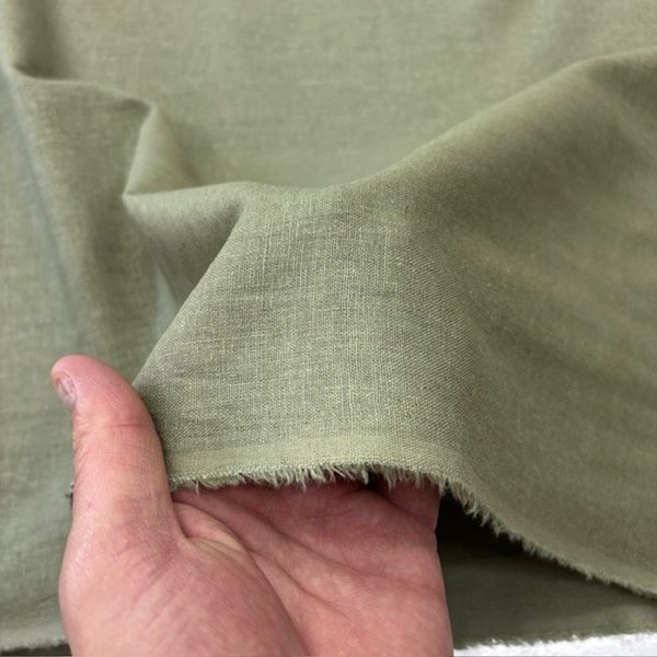 Soft Yeşil Natürel Keten Kumaş SYT