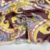 Vintage Etro Kahve İtalyan Saten Kumaş