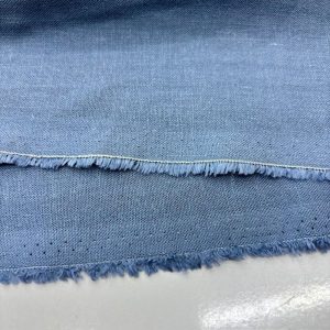 Yıkanmış Ham Keten Kumaş İndigo Mavi
