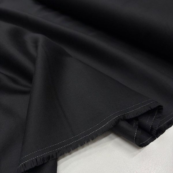 Yumuşatılmış Pamuklu Tencel Kot Kumaş Siyah