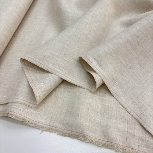 Balıksırtı 100% Keten Kumaş Natürel Bej SYT