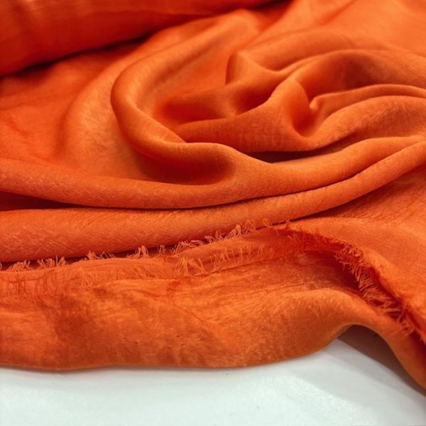 Bambu İpeksi Cupro Kumaş Orange YVZ